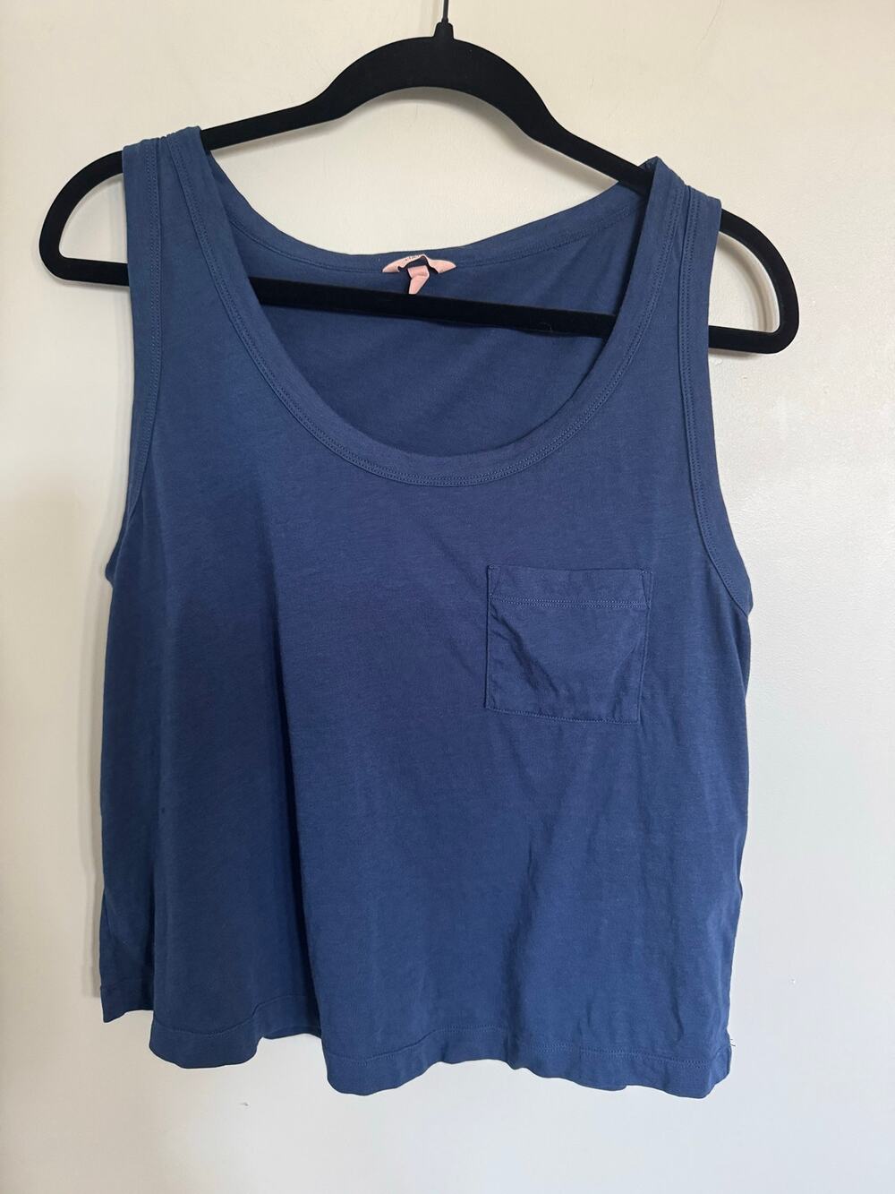 NWOT Eberjey Solid Pajama Tank Top in Navy SZ L